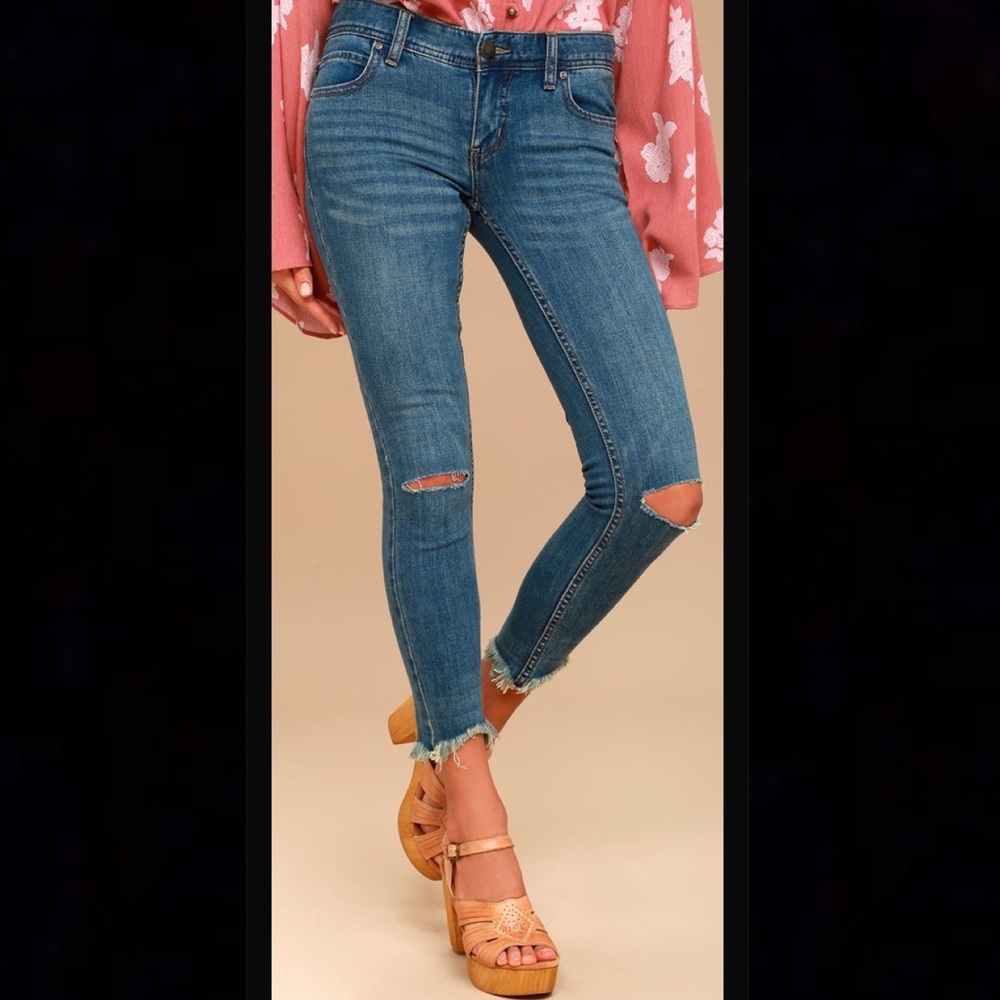 Free People Destroyed Ankle Skinny